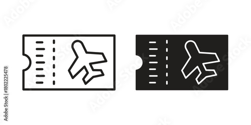 Airline ticket icon for web, app, infographic.