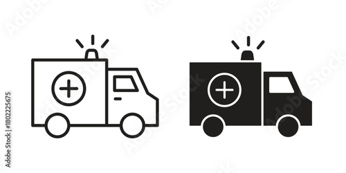 Ambulance icon for web, app, infographic.