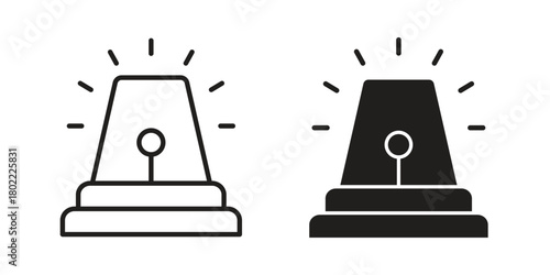 Ambulance siren icon for web, app, infographic.