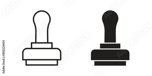 Approval stamp icon for web, app, infographic.