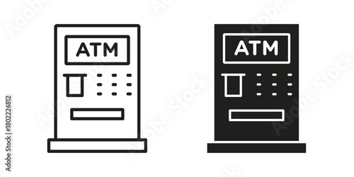 Atm icon for web, app, infographic.