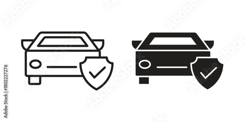 Auto insurance icon for web, app, infographic.