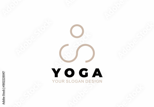 yoga icon infinity symbol vector logo illustration