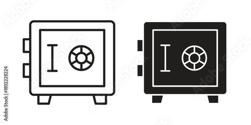 Bank vault icon for web, app, infographic.