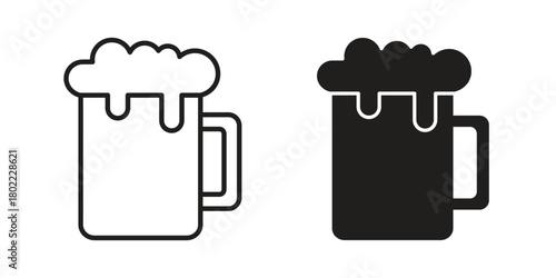 Beer mug icon for web, app, infographic.