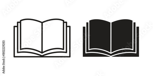 Book icon for web, app, infographic.