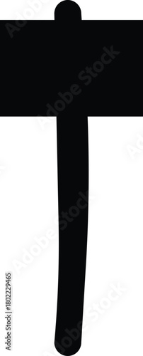 Axe, Hammer, and Knife Icon of Sharp Tool, Weapon, and Blade Symbols, Black Flat Vector Battle Equipment, Woodcutting Tool, and Metal Armory Design