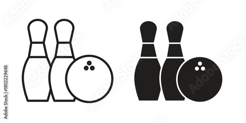 Bowling icon for web, app, infographic.