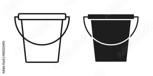 Bucket icon for web, app, infographic.