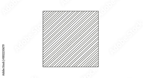 A square graphic design featuring diagonal parallel lines within a border.