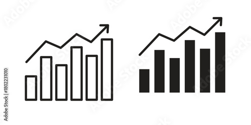 Business growth icon for web, app, infographic.