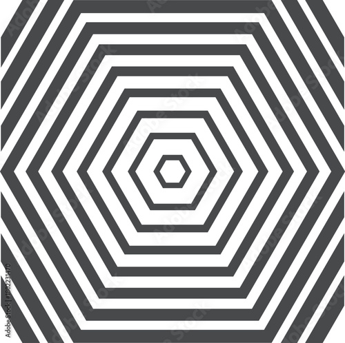 Hexagon optical illusion geometric background