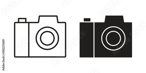 Camera icon for web, app, infographic.
