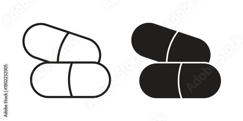 Capsule icon for web, app, infographic.