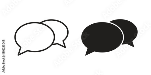 Chat bubble icon for web, app, infographic.