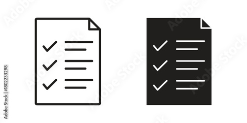 Checklist icon for web, app, infographic.