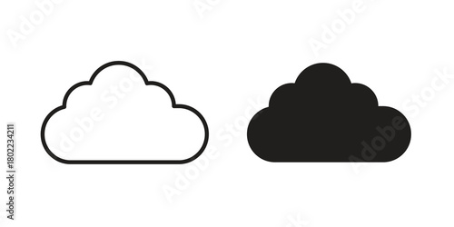Cloud icon for web, app, infographic.