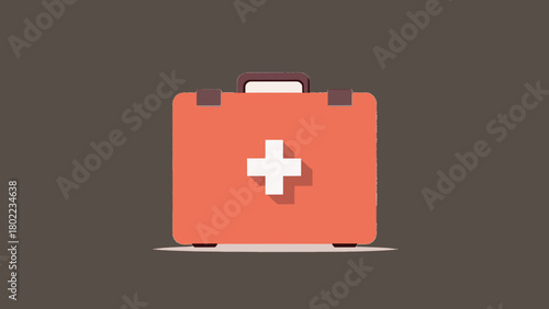 Simple First Aid Kit Medical Icon Vector