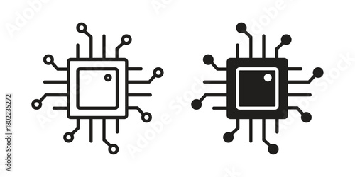 Computer science icon for web, app, infographic.