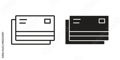 Credit card icon for web, app, infographic.
