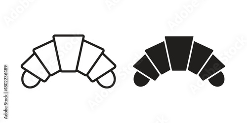 Croissant icon for web, app, infographic.