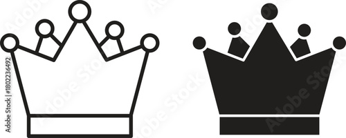 Crown icon for web, app, infographic.
