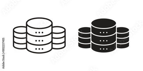 Database icon for web, app, infographic.