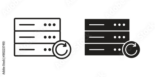 Data backup icon for web, app, infographic.
