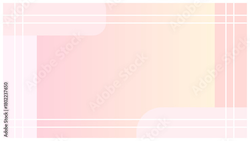 シンプルでかわいい線と図形のグラデーション背景 ピンク