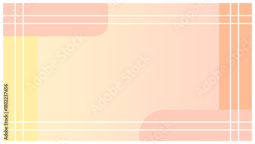 シンプルでかわいい線と図形のグラデーション背景 オレンジ