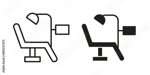 Dentist chair icon for web, app, infographic.