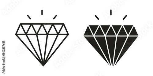 Diamond icon for web, app, infographic.