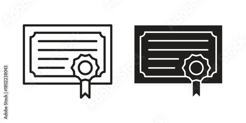 Diploma icon for web, app, infographic.