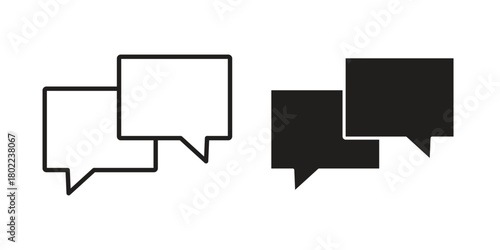 Discussion icon for web, app, infographic.