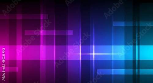 Background with vertical glowing gradient in shades of black, purple and blue for modern technological, abstract digital or futuristic interfaces