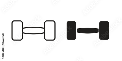 Dumbbell icon for web, app, infographic.