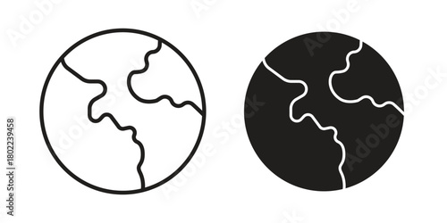 Earth icon for web, app, infographic.