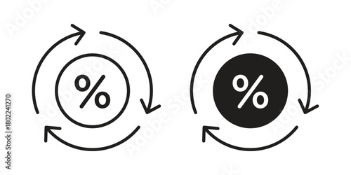 Exchange rate icon for web, app, infographic.