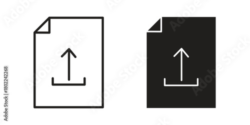 File upload icon for web, app, infographic.