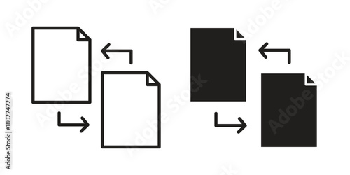 File transfer icon for web, app, infographic.
