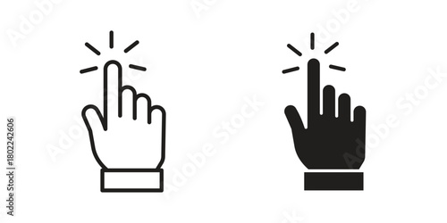 finger tap icon for web, app, infographic.