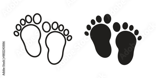Footprint icon for web, app, infographic.