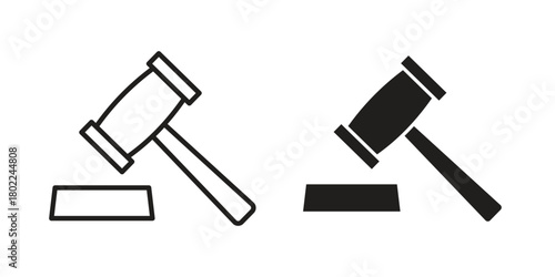 Gavel icon for web, app, infographic.