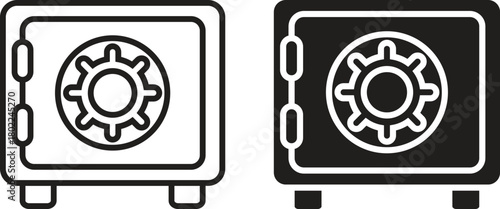 Safe Icons Set: Security, Vault, Protection, Banking, Finance
