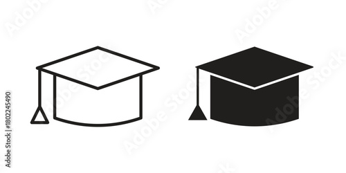 Graduation cap icon for web, app, infographic.