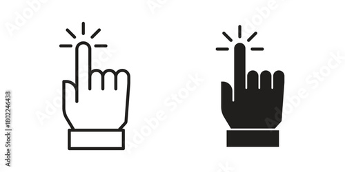 Hand click icon for web, app, infographic.