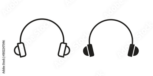 Headphone icon for web, app, infographic.