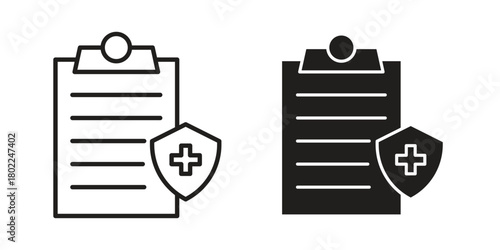 Health insurance icon for web, app, infographic.