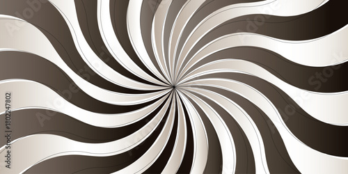 Sunburst Modern retro vintage sunrise sunbeam element spiral striped. Spiral starburst and striped pattern. circle motifs. Radial rays light retro design with vintage beam sunburs.