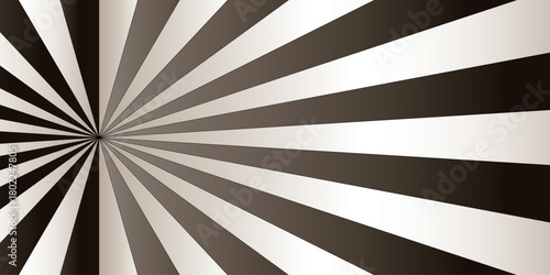 Sunburst Modern retro vintage sunrise sunbeam element spiral striped. Spiral starburst and striped pattern. circle motifs. Radial rays light retro design with vintage beam sunburs.